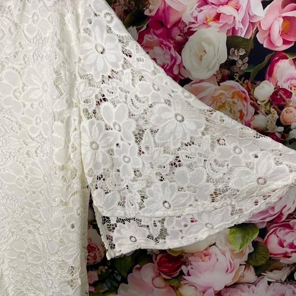 Investments Ivory Lace Plus Top Size 2X - Picture 4 of 7